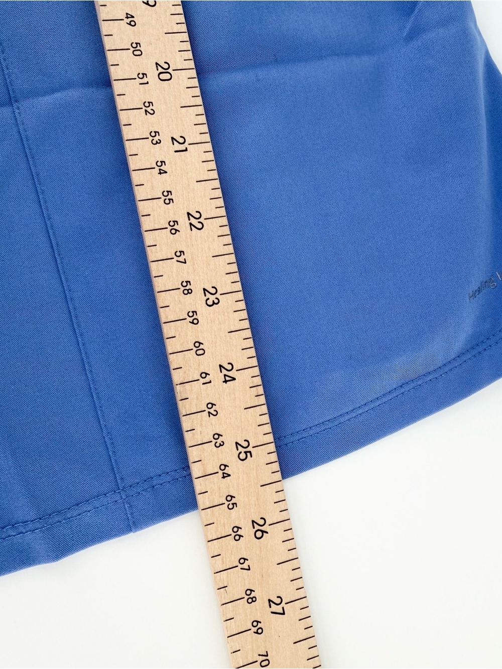 HH Works Size Small Monica V-Neck Scrub Top Blue Princess Seams Medical Uniform - Picture 8 of 8